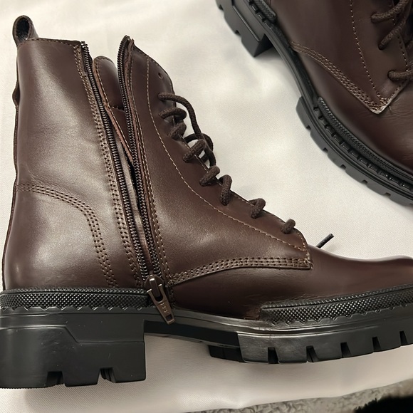 Steve Madden Women's Jamisyn Lace-Up Leather Boot in Brown size 8 - Picture 7 of 12